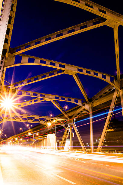 Krungthep Bridge beam light in Bangkok