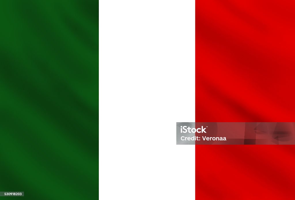 Flag of Italy Color Image stock illustration