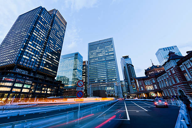 istock Tokyo Office Buildings at Dusk 530918479