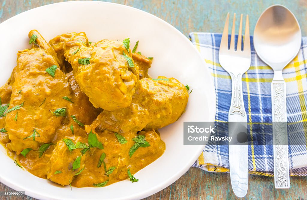 Chicken Korma Curry Popular Indian chicken curry dish - Chicken Korma. Chicken Curry Stock Photo