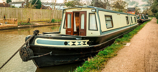 Houseboat - Moored canal boat