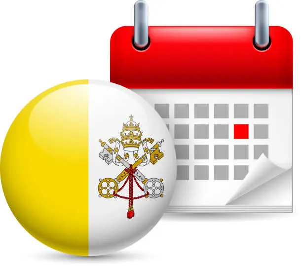 Vector illustration of Icon of National Day in Vatican City