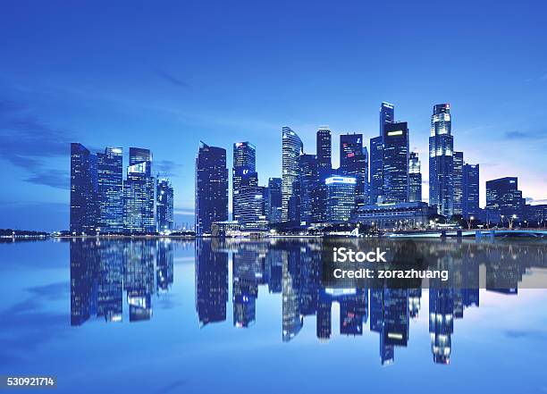 Singapore Financial District Stock Photo - Download Image Now - Singapore City, Singapore, Urban Skyline