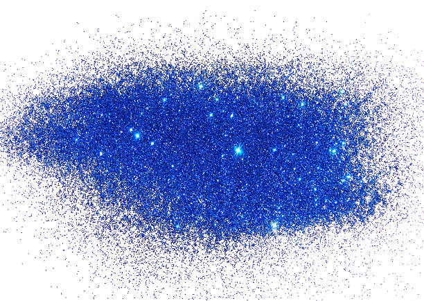 istock Blue glitter sparkle on white background with place for text 530926468