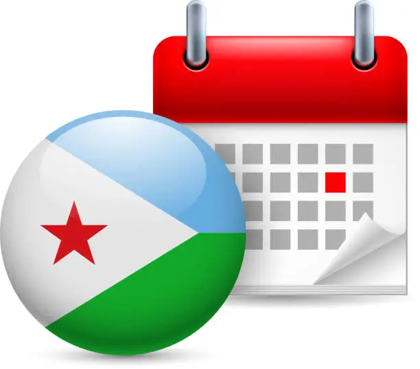 Vector illustration of Icon of National Day in Djibouti