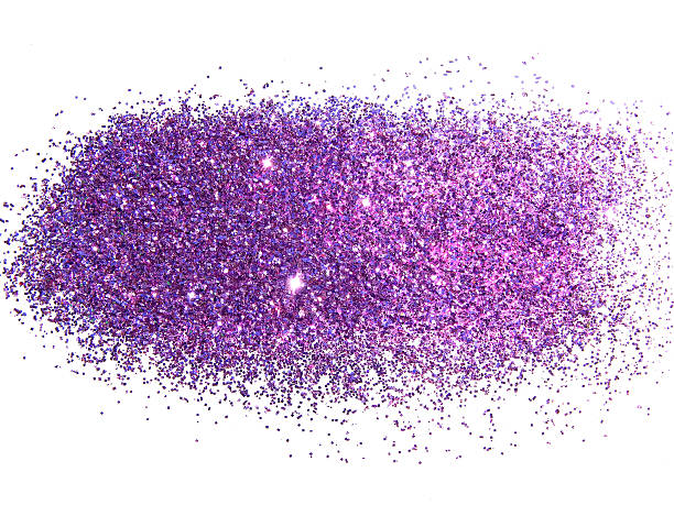 istock Purple glitter sparkle on white background with place for text 530927546