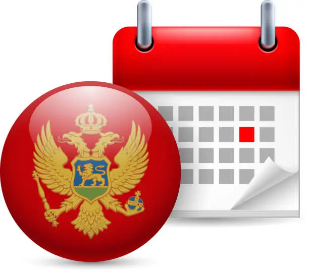 Vector illustration of Icon of National Day in Montenegro