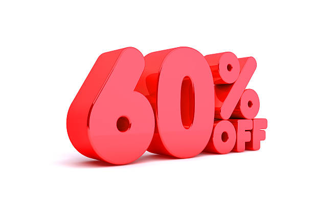 istock 60% Off 3D Render Red Word Isolated in White Background 530928993