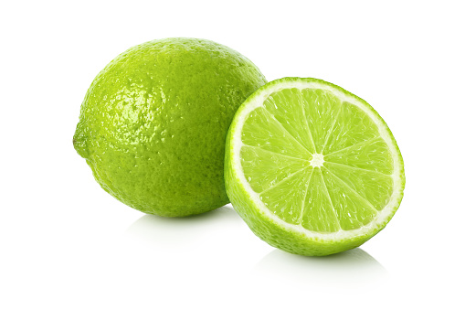 Limón fresco con una media photo