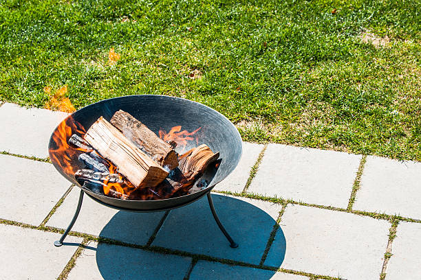 istock Fireplace in a garden terrace 530931362