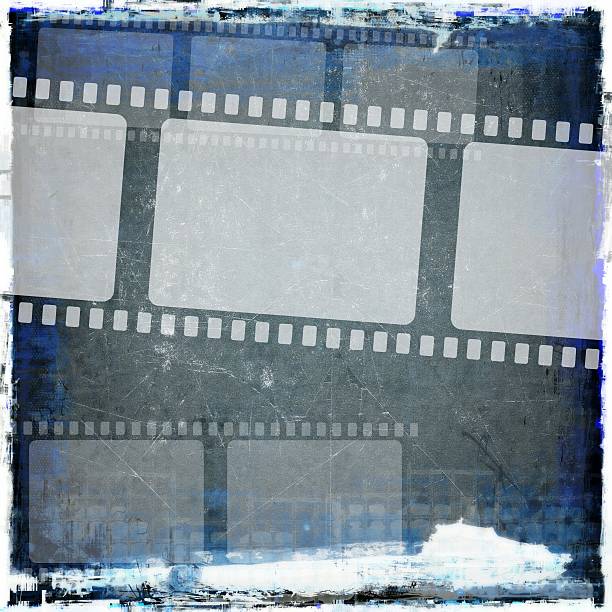 istock Vintage blue film strip background 530931530