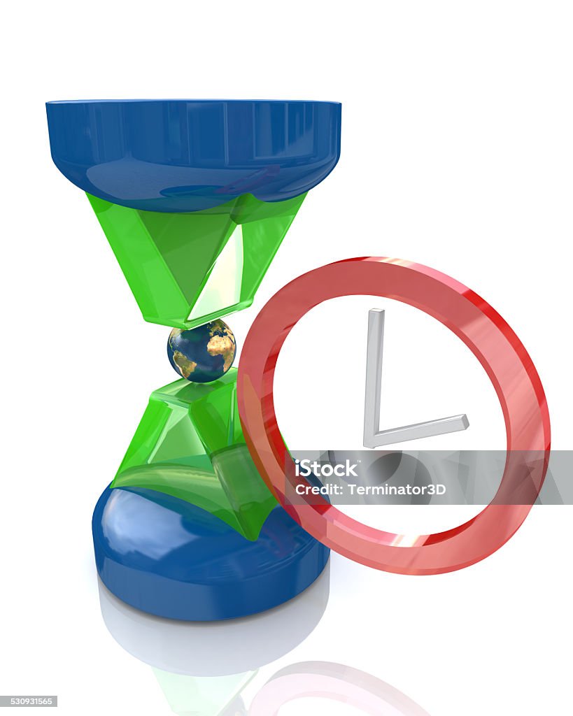 modern hourglass - time concept modern hourglass - time concept in the design of information related to the time Abstract Stock Photo