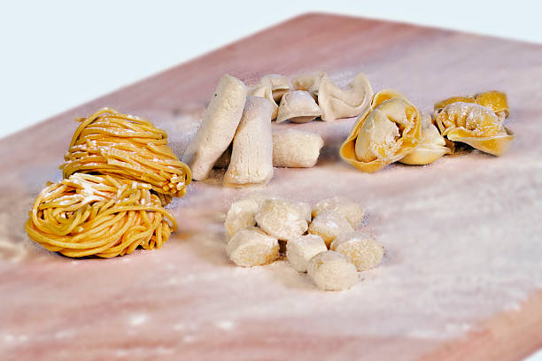 Handmade pasta stock photo