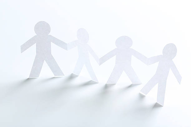 istock Paper people on the white background 530935446