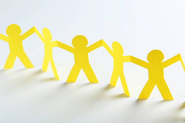 istock Paper people on the white background 530935760