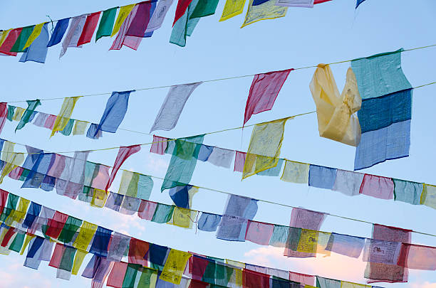 istock Tibetan prayer flag, Nepal 530937565