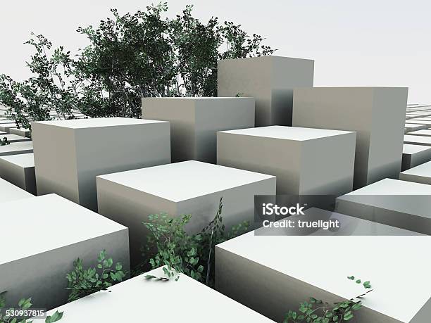 Cube Garden Background Stock Photo - Download Image Now - Abstract, Pedestal, Acute Angle