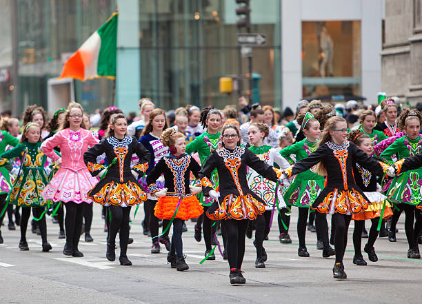 dance perdormance during saint patricks day parade