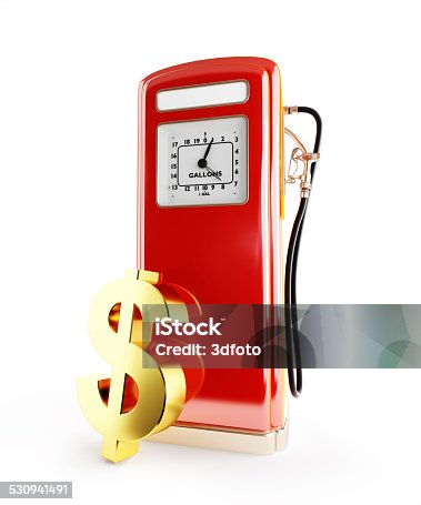 istock fuel price in dollar 3d Illustrations on a white background 530941491