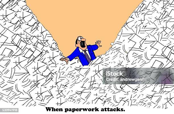 Paperwork Stock Illustration - Download Image Now - Cartoon, Checking ...