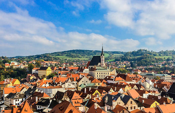 도시 체스키 크룸로프, 체코 공화국 - czech republic cesky krumlov village tourist 뉴스 사진 이미지