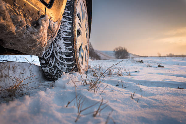 istock Winter tires in snow 530942817
