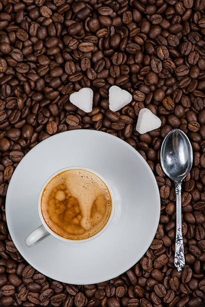 istock overhead view on cup of expresso coffee 530943029