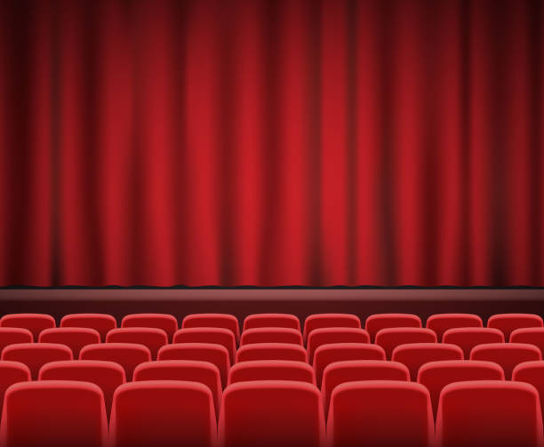 istock Rows of red cinema or theater seats 530944416