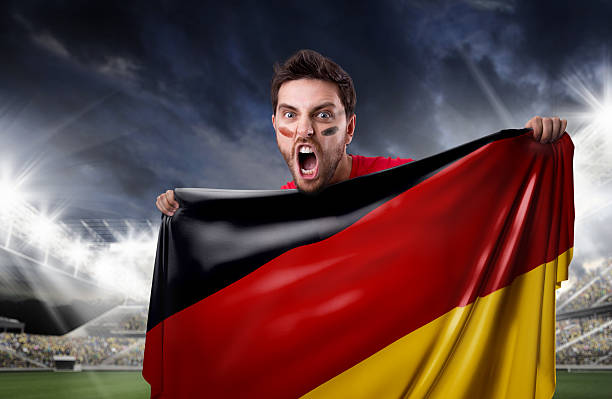 istock Fan holding the flag of Germany 530944846