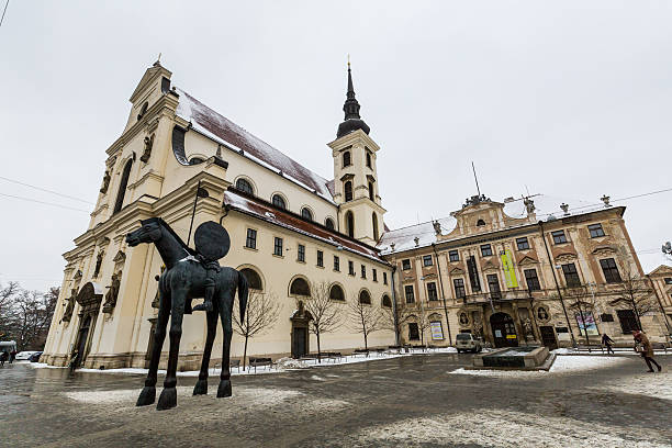 도시 브르노 체코 겨울 - baroc 뉴스 사진 이미지