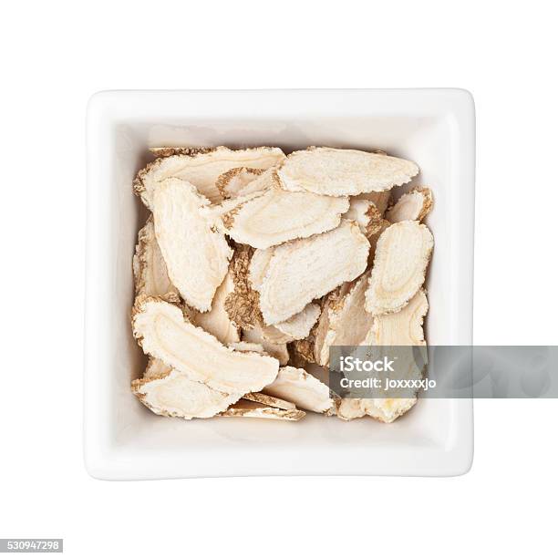 Traditional Chinese Medicine Sliced Ginseng Stock Photo - Download Image Now