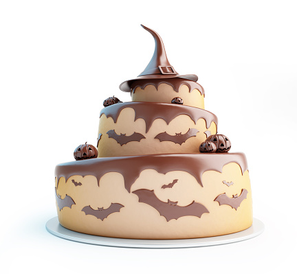 istock halloween cake 3d Illustrations on a white background 530947351