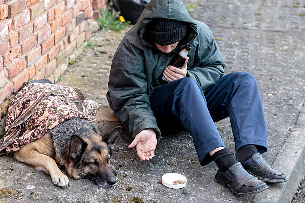 istock homeless man with his dog 530948028