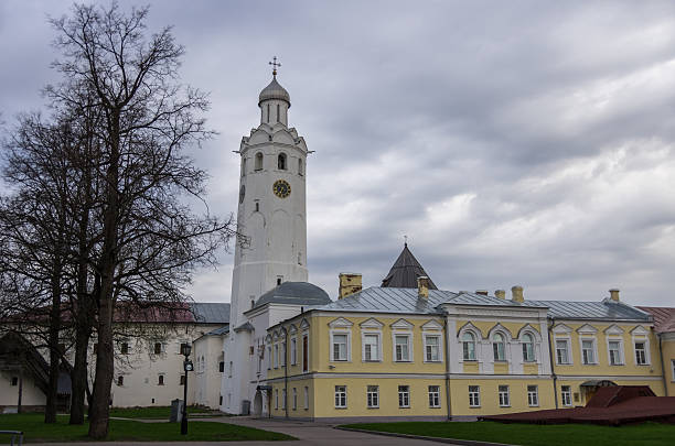 istock Belfry with clock in Kremlin. Velikiy Novgorod. Russia. 530948270