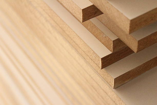 mdf wood boards MDF wood boards in the carpentry Plywood stock pictures, royalty-free photos & images