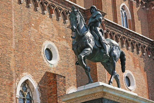 The Renaissance Equestrian Statue of Bartolomeo Colleoni (1483), by Andrea del Verrocchio, is one of the most beautiful and big equestrian statues in the world.(Venice, Italy)