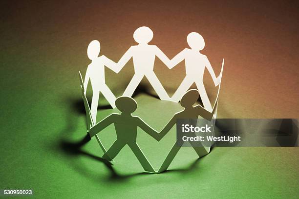 Paper Dolls Stock Photo - Download Image Now - 2015, Circle, Communication