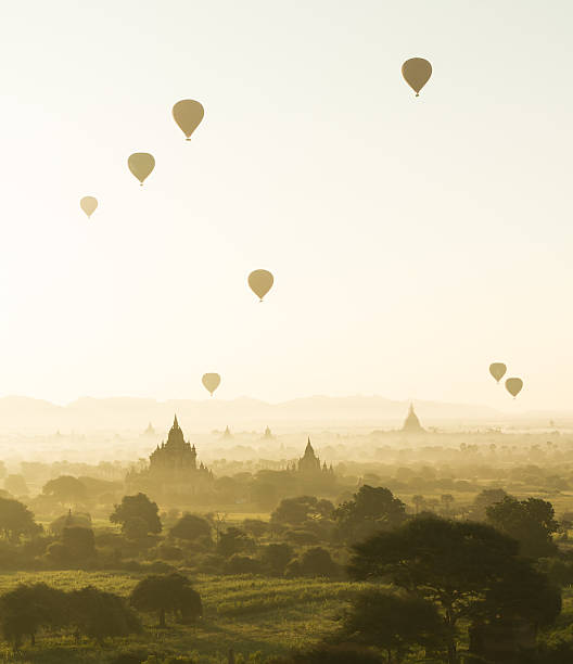 istock Sunrise and hot air balloons, Bagan, Myanmar 530950353