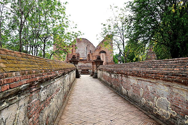 istock hallway to the ancient Buddhist church 530950913