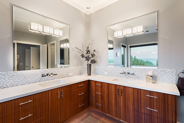 istock Bathroom in Luxury Home:  Vanity and Mirrors 530951127