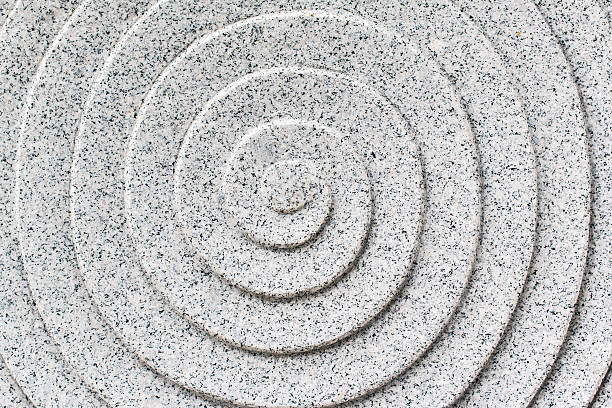 Carved Spiral Pattern Of Marble