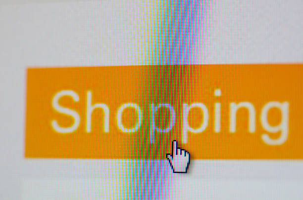 istock Social Media Button with inscription shopping 530952887
