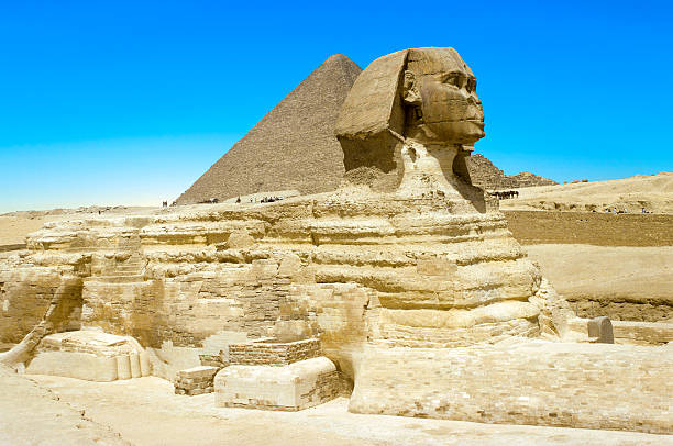 istock full profile of the Great Sphinx with the pyramid 530953249