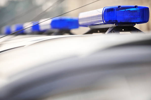istock Police blue sirens lights 530953567