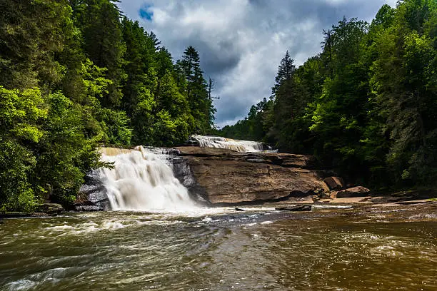 Photo of Triple Falls, in Dupont State Forest, North Carolina.