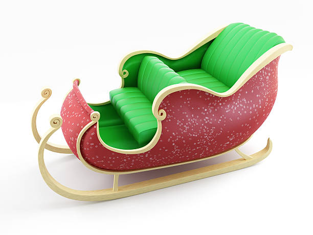 istock christmas santa sleigh on white background 530958959