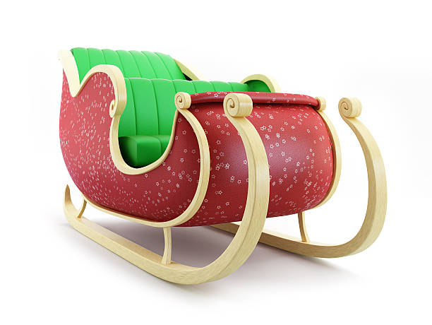 istock christmas santa sleigh on white background 530959007