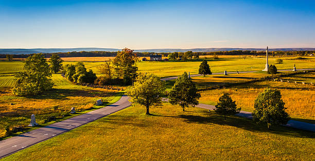 istock View of battlefields from the Pennsylvania Monument in Gettysbur 530960065