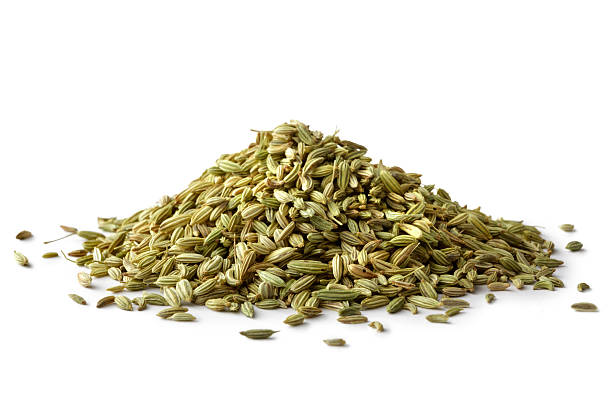 Dried Herbs and Spices: Fennel Seed stock photo