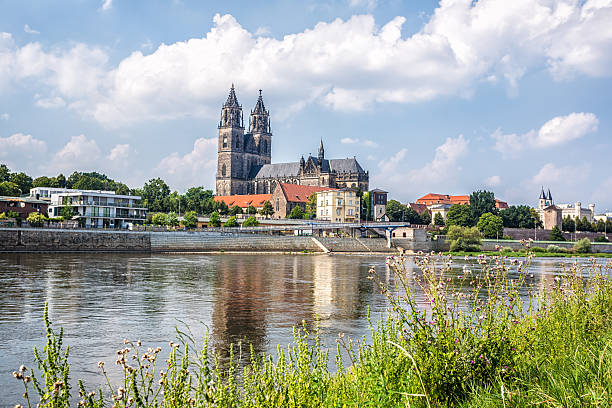 istock Magdeburg Skyline with cathedral 530962237